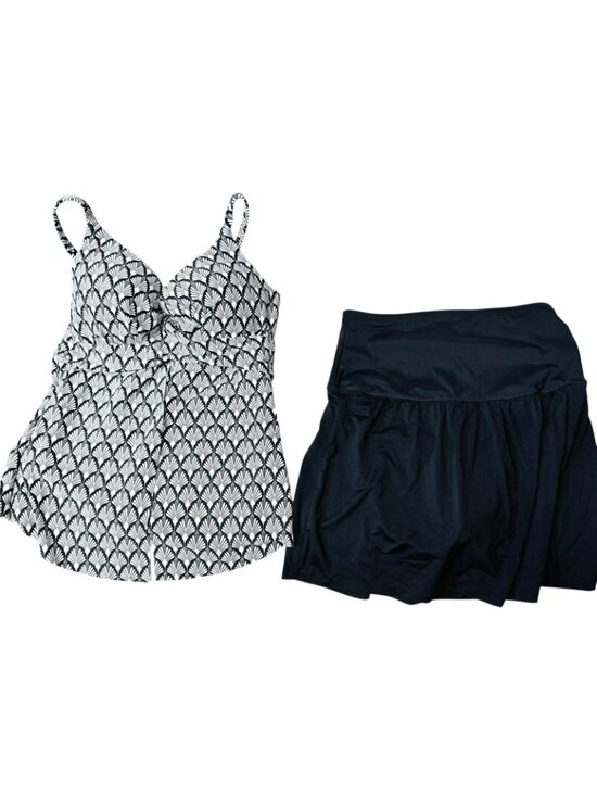 Leilani Other - Leilani 2-Piece Underwire Tankini Top & Skirted Bottoms Women’s Size 10